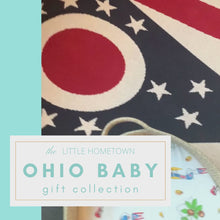 Load and play video in Gallery viewer, Gift Set: Ohio Baby Muslin Swaddle Receiving Blanket (Floral) and Burp/Bib Combo
