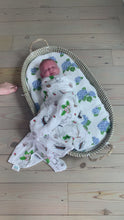 Load and play video in Gallery viewer, Massachusetts Floral Muslin Swaddle Receiving Blanket
