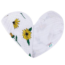Load image into Gallery viewer, Baby Burp Cloth &amp; Bib Combo: Black-Eyed Susan - Little Hometown

