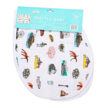 Load image into Gallery viewer, Baby Burp Cloth &amp; Bib Combo: Seattle - Little Hometown
