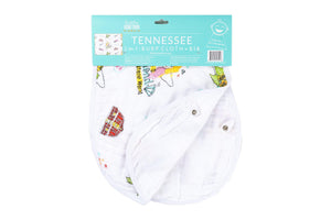Baby Burp Cloth & Bib Combo: Tennessee Baby (Floral) - Little Hometown