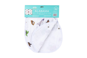 Baby Burp Cloth and Wraparound Bib (Alabama Floral) - Little Hometown