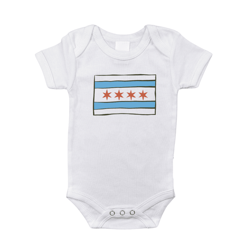 Chicago Flag Baby Onesie - Little Hometown