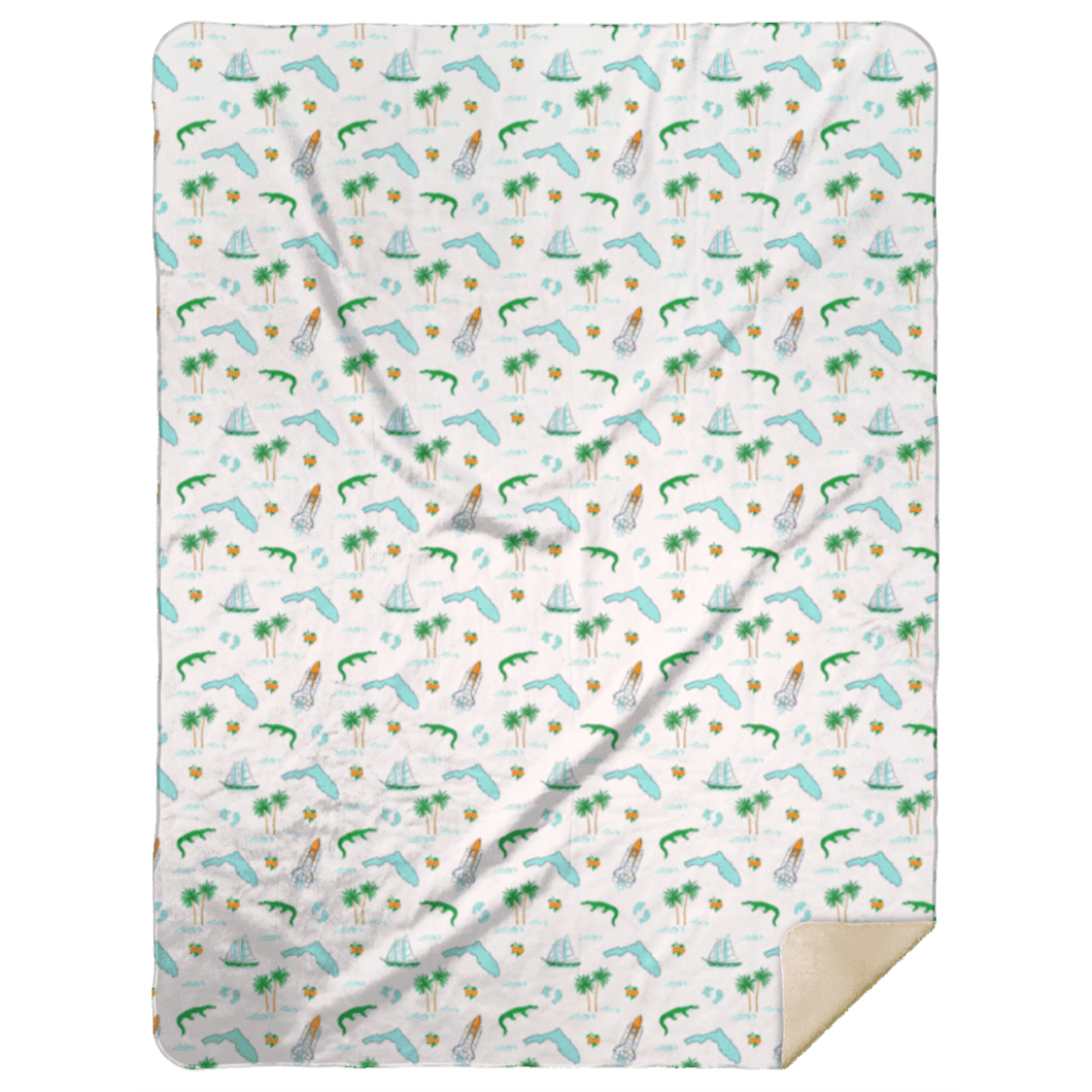 Florida Plush Throw Blanket 60x80 - Little Hometown