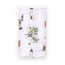 Load image into Gallery viewer, Gift Set: Mississippi Muslin Swaddle Baby Blanket and Burp Cloth/Bib Combo - Little Hometown
