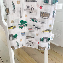 Load image into Gallery viewer, Gift Set: New York City Baby Muslin Swaddle Blanket and Burp Cloth/Bib Combo - Little Hometown

