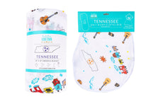 Load image into Gallery viewer, Gift Set: Tennessee Baby Muslin Swaddle Blanket and Burp Cloth/Bib Combo - Little Hometown

