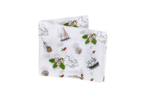 Load image into Gallery viewer, Massachusetts Floral Muslin Swaddle Receiving Blanket - Little Hometown
