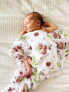 Ohio Baby Muslin Swaddle Receiving Blanket (Floral) - Little Hometown