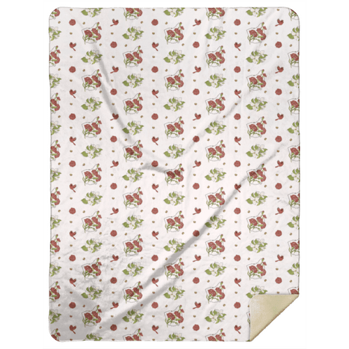 Ohio Floral Plush Throw Blanket 60x80 - Little Hometown