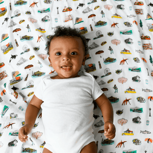 Seattle Baby Muslin Swaddle Receiving Blanket - Little Hometown