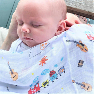 Tennessee Baby Muslin Swaddle Receiving Blanket - Little Hometown