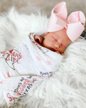 Load image into Gallery viewer, Texas Baby Girl Muslin Swaddle Receiving Blanket - Little Hometown
