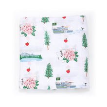 Load image into Gallery viewer, Washington (State) Baby Muslin Swaddle Receiving Blanket - Little Hometown
