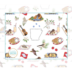 Arkansas Baby Muslin Swaddle Receiving Blanket - Little Hometown