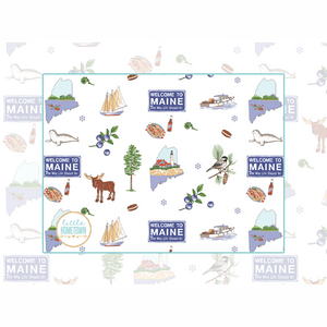 Baby Burp Cloth & Bib Combo: Maine Baby - Little Hometown