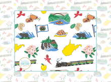 Load image into Gallery viewer, Baby Burp Cloth &amp; Bib Combo: West Virginia - Little Hometown
