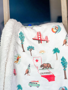 California Plush Throw Blanket 60x80 - Little Hometown