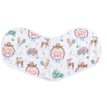 Load image into Gallery viewer, Country Boy 2 in 1 Burp Cloth and Bib Combo - Little Hometown
