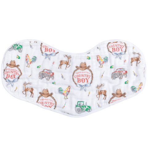 Country Boy 2 in 1 Burp Cloth and Bib Combo - Little Hometown