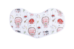 Country Girl 2 in 1 Burp Cloth and Bib Combo - Little Hometown