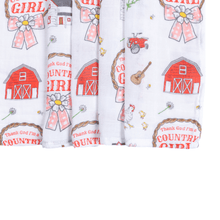 Load image into Gallery viewer, Country Girl Muslin Swaddle Receiving Blanket - Little Hometown
