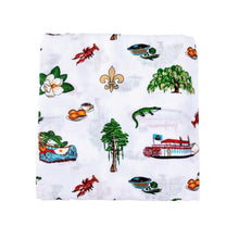 Load image into Gallery viewer, Gift Set: Louisiana Baby Muslin Swaddle Blanket and Burp Cloth/Bib Combo - Little Hometown
