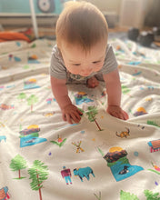 Load image into Gallery viewer, Gift Set: Minnesota Baby Muslin Swaddle Blanket and Burp Cloth/Bib Combo - Little Hometown
