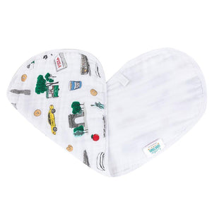 Gift Set: New York City Baby Muslin Swaddle Blanket and Burp Cloth/Bib Combo - Little Hometown