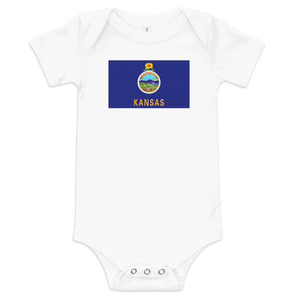 Kansas Flag Baby Onesie - Little Hometown