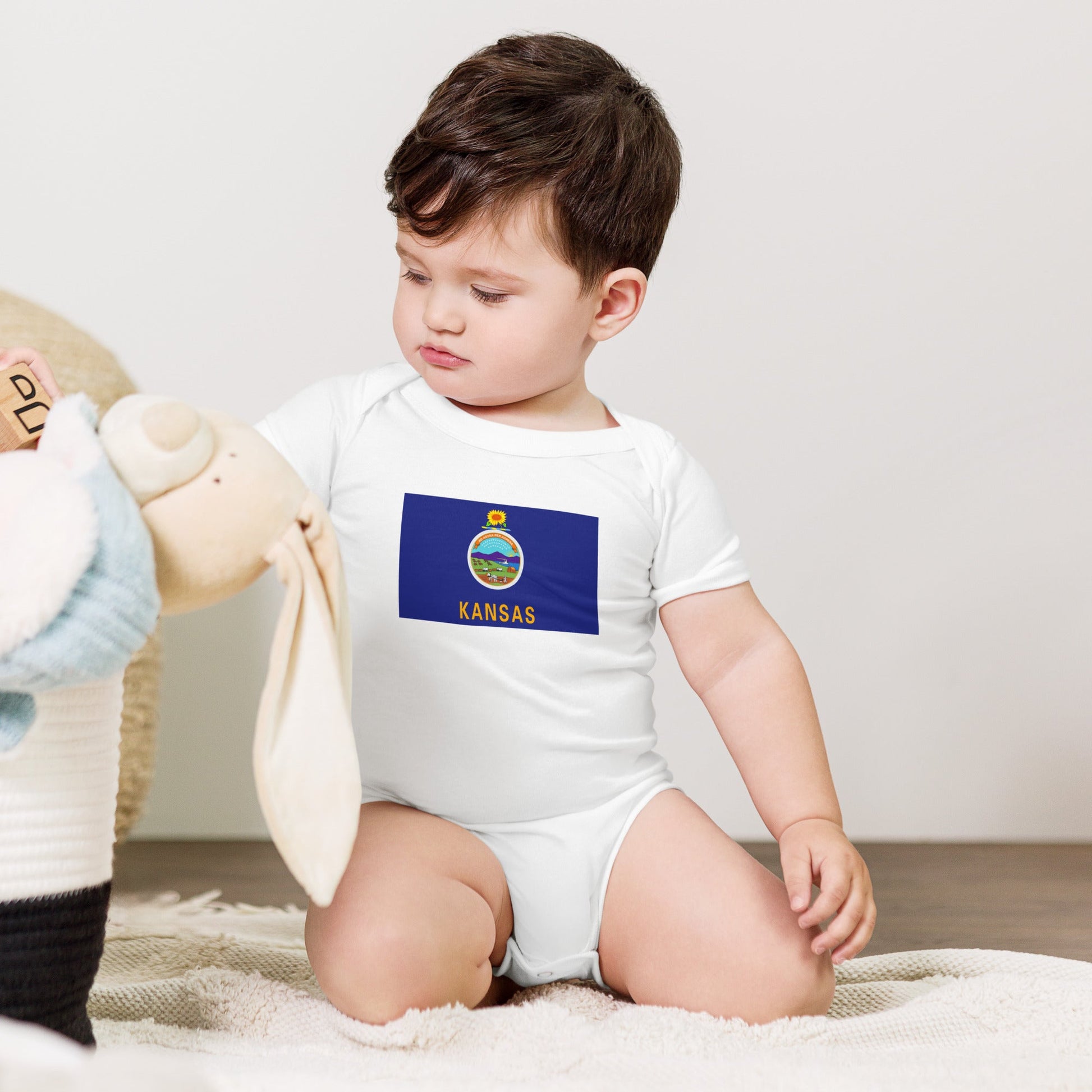 Kansas Flag Baby Onesie - Little Hometown