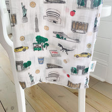 Load image into Gallery viewer, New York City Baby Muslin Swaddle Receiving Blanket - Little Hometown
