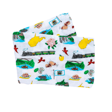 Load image into Gallery viewer, West Virginia Baby Muslin Swaddle Receiving Blanket - Little Hometown
