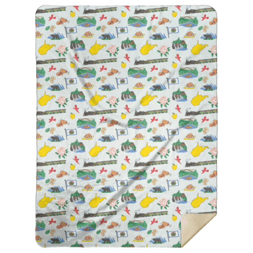 West Virginia Plush Throw Blanket 60x80 - Little Hometown