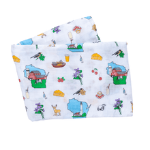 Load image into Gallery viewer, Wisconsin Baby Giftset: Baby Swaddle Blanket and Burp/Bib Combo - Little Hometown
