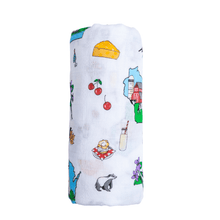 Load image into Gallery viewer, Wisconsin Baby Muslin Swaddle Receiving Blanket - Little Hometown
