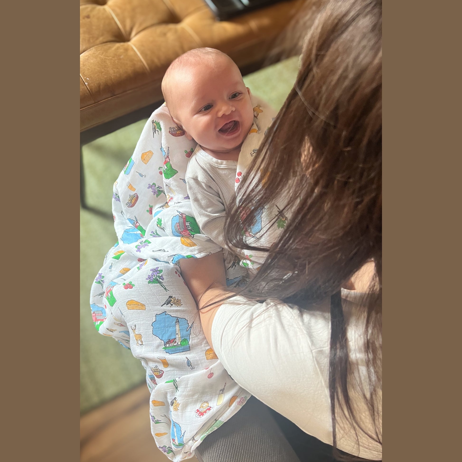 Wisconsin Baby Muslin Swaddle Blanket: Soft Breathable – Little