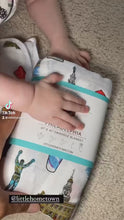 Load and play video in Gallery viewer, Gift Set: Philadelphia Baby Muslin Swaddle Blanket and Burp Cloth/Bib Combo
