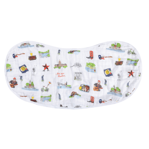 Baby Burp Cloth & Bib Combo: Austin - Little Hometown