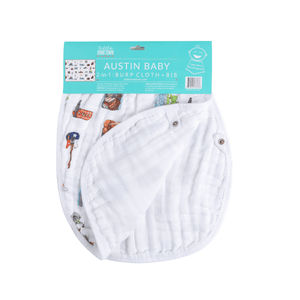 Baby Burp Cloth & Bib Combo: Austin - Little Hometown