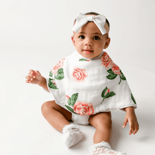 Load image into Gallery viewer, Baby Burp Cloth &amp; Bib Combo: Camellia - Little Hometown
