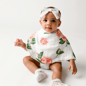 Baby Burp Cloth & Bib Combo: Camellia - Little Hometown