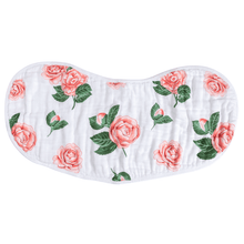 Load image into Gallery viewer, Baby Burp Cloth &amp; Bib Combo: Camellia - Little Hometown
