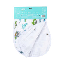 Load image into Gallery viewer, Baby Burp Cloth &amp; Bib Combo: Chicago Baby - Little Hometown
