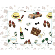 Load image into Gallery viewer, Baby Burp Cloth &amp; Bib Combo: Dapper Napper - Little Hometown
