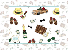 Load image into Gallery viewer, Baby Burp Cloth &amp; Bib Combo: Dapper Napper - Little Hometown
