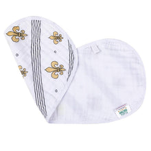 Load image into Gallery viewer, Baby Burp Cloth &amp; Bib Combo: Fleur de Lis - Little Hometown
