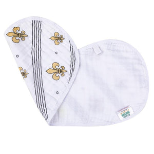 Baby Burp Cloth & Bib Combo: Fleur de Lis - Little Hometown