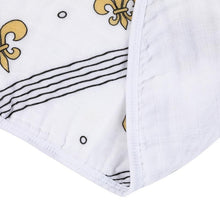 Load image into Gallery viewer, Baby Burp Cloth &amp; Bib Combo: Fleur de Lis - Little Hometown
