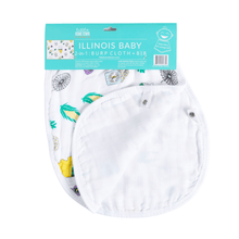 Load image into Gallery viewer, Baby Burp Cloth &amp; Bib Combo: Illinois - Little Hometown
